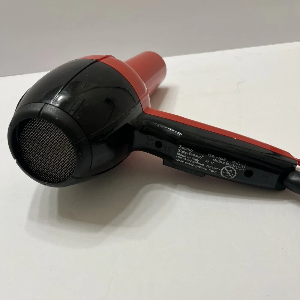 Salono SuperSalono Hair Dryer Italian-Made Motor Red Black 1875-Watt